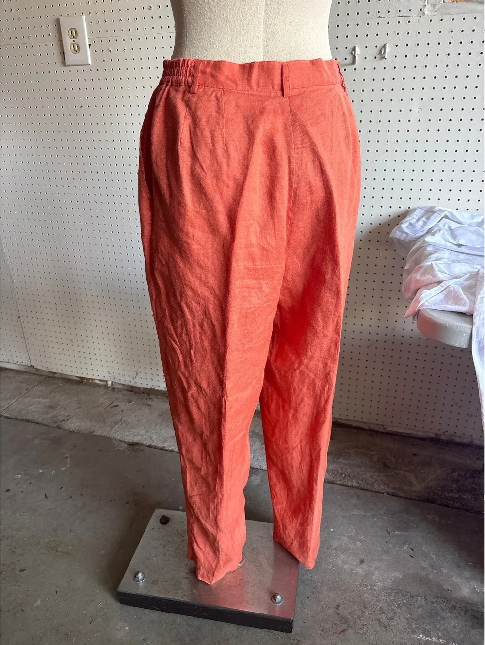 Vintage Donnavinci Women's Coral Linen Blend Pants Size 10